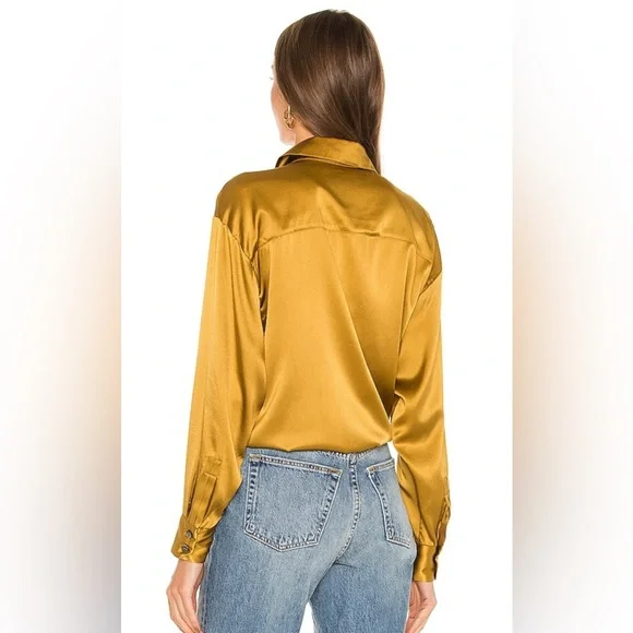 RONNY KOBO Taliah Tie-Front Silk Blouse in XS - Picture 2 of 8